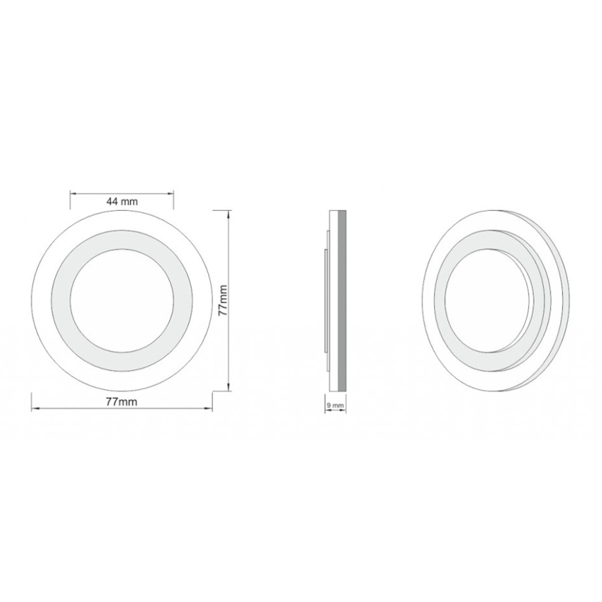 LDST LI-01-SS-BC8 - Luč za osvetlitev stopnišča LILI 8xLED/1,2W/230V