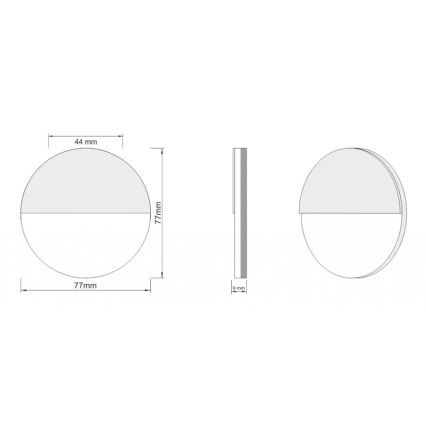 LDST RO-01-CB-BC4 - Luč za osvetlitev stopnišča ROBIN 4xLED/1,2W/230V