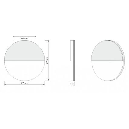 LDST RO-01-SC-BC4 - LED stopniščna svetilka ROBIN 4xLED/1,2W/230V mat črna 3500K