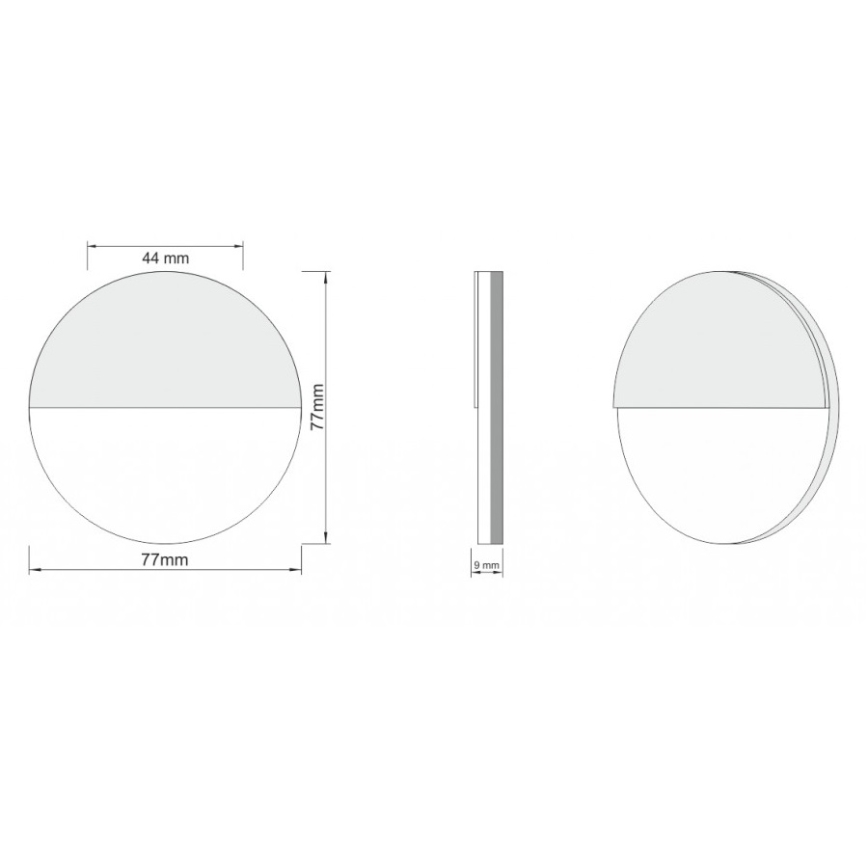 LDST RO-01-SC-BC4 - LED stopniščna svetilka ROBIN 4xLED/1,2W/230V mat črna 3500K
