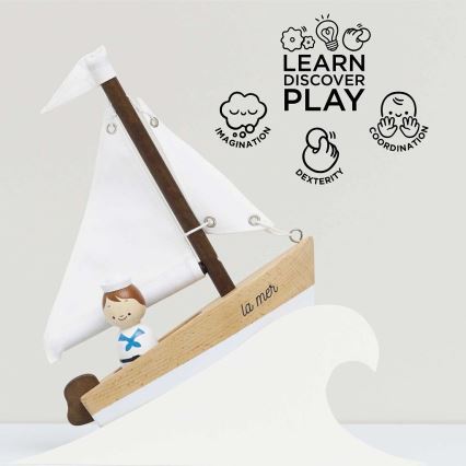 Le Toy Van - Lesena jadrnica s kapitanom bukev