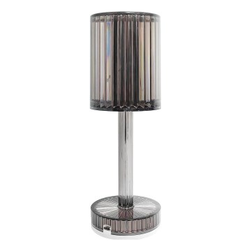LED akumulatorska namizna svetilka na dotik SIMPLE LED/1W/5V 3000-6000K 2400 mAh dimno siva