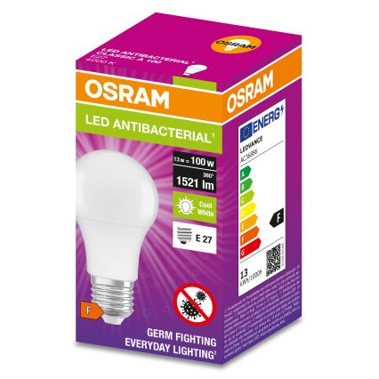 LED Antibakterijska žarnica A100 E27/13W/230V 4000K - Osram