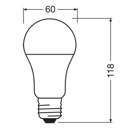 LED Antibakterijska žarnica A100 E27/13W/230V 4000K - Osram