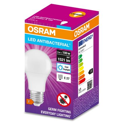 LED Antibakterijska žarnica A100 E27/13W/230V 6500K - Osram