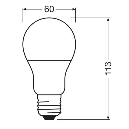 LED Antibakterijska žarnica A60 E27/8,5W/230V 2700K - Osram