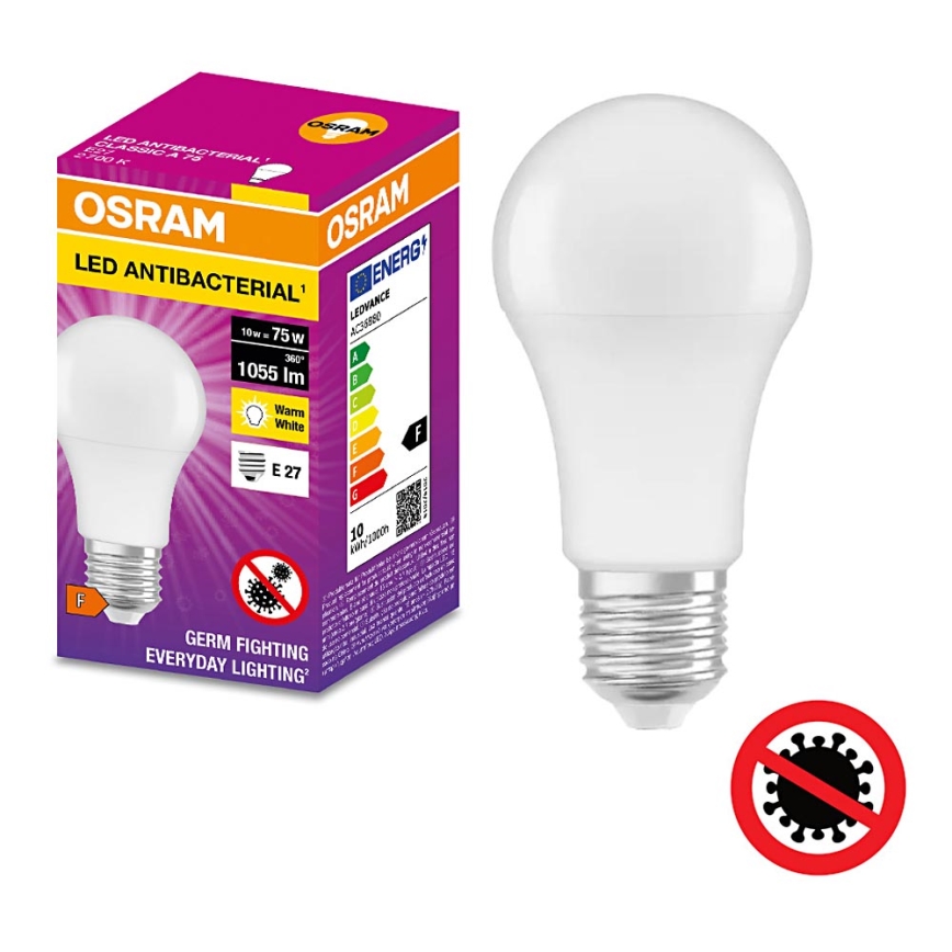 LED Antibakterijska žarnica A75 E27/10W/230V 2700K - Osram