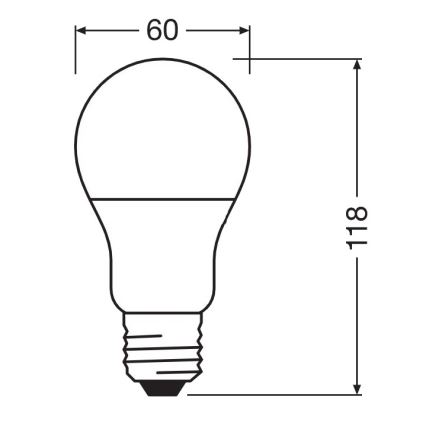 LED Antibakterijska žarnica A75 E27/10W/230V 2700K - Osram