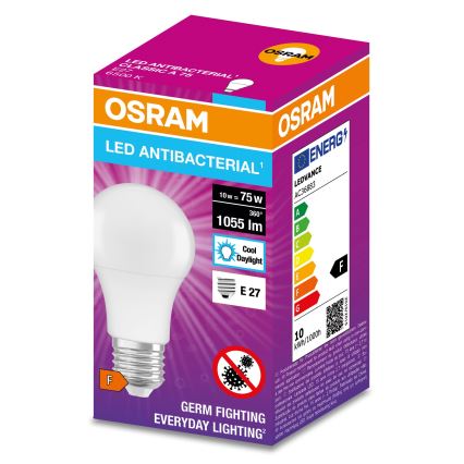 LED Antibakterijska žarnica A75 E27/10W/230V 6500K - Osram