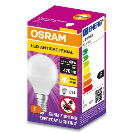 LED Antibakterijska žarnica P40 E14/4,9W/230V 2700K - Osram