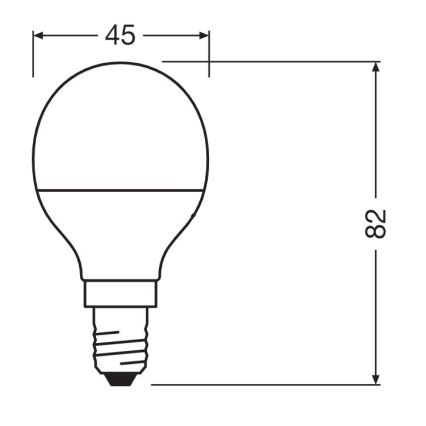 LED Antibakterijska žarnica P40 E14/4,9W/230V 2700K - Osram