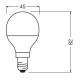 LED Antibakterijska žarnica P40 E14/4,9W/230V 4000K - Osram