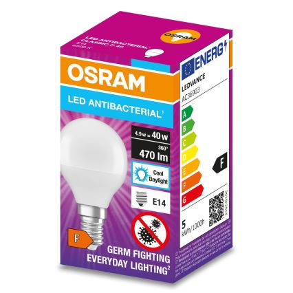 LED Antibakterijska žarnica P40 E14/4,9W/230V 6500K - Osram