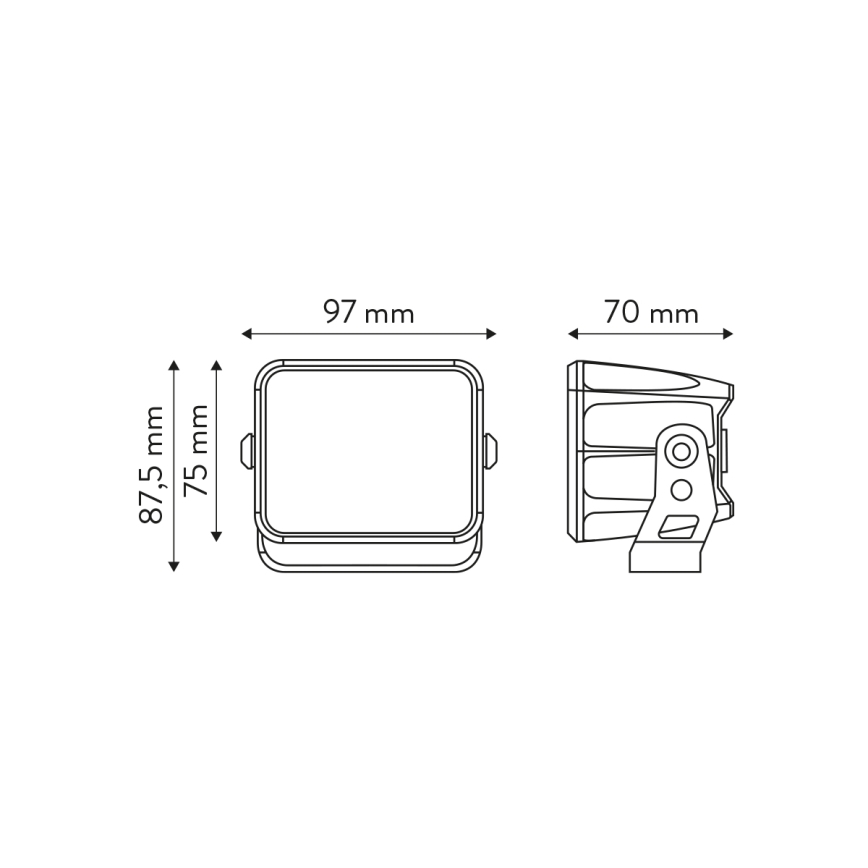 LED Avto reflektor DUO BLACK LED/40W/9-36V IP69 6000K kvadraten