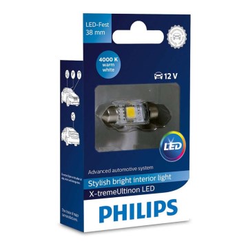 LED Avto žarnica Philips X-TREME ULTINON 128584000KX1 LED SV8.5-8/0,8W/12V 4000K