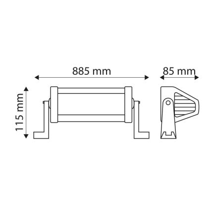 LED Avtomobilska svetilka EPISTAR LED/180W/10-30V IP67 6000K