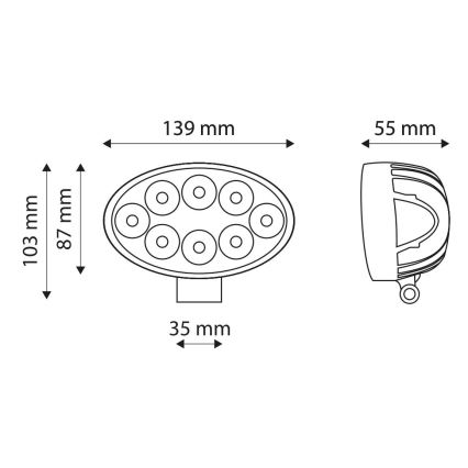 LED Avtomobilska svetilka EPISTAR LED/24W/10-30V IP67 6000K