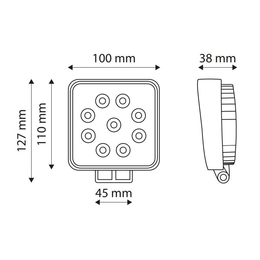 LED Avtomobilska svetilka EPISTAR LED/27W/10-30V IP67 6000K