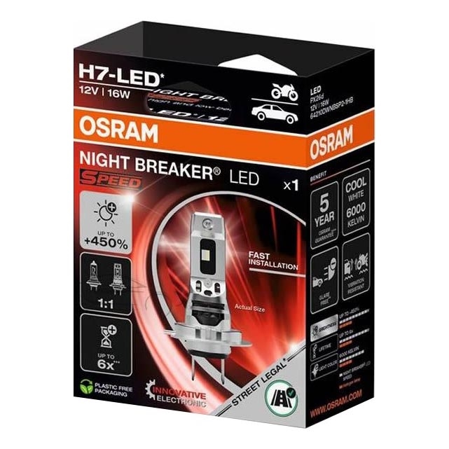 LED avtomobilska žarnica NIGHT BREAKER SPEED H7 PX26d/16W/12V 6000K - Osram