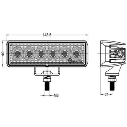 LED Avtomobilski reflektor OSRAM LED/24W/10-30V IP68 5700K