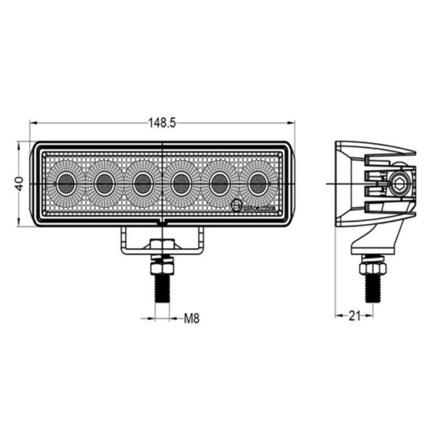 LED Avtomobilski reflektor OSRAM LED/24W/10-30V IP68 5700K