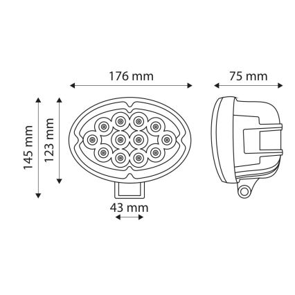 LED Avtomobilski žaromet CREE LED/36W/10-30V IP67 6000K