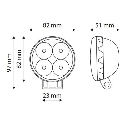 LED Avtomobilski žaromet EPISTAR LED/12W/10-30V IP67 6000K