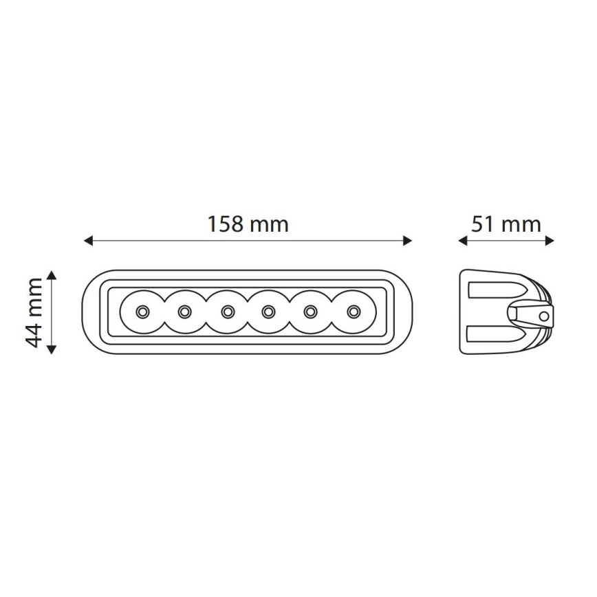 LED Avtomobilski žaromet EPISTAR LED/18W/10-30V IP67 6000K