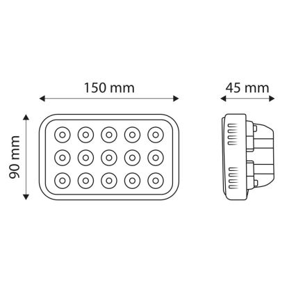 LED Avtomobilski žaromet EPISTAR LED/45W/10-30V IP67 6000K