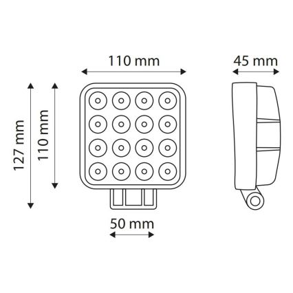 LED Avtomobilski žaromet EPISTAR LED/48W/10-30V IP67 6000K