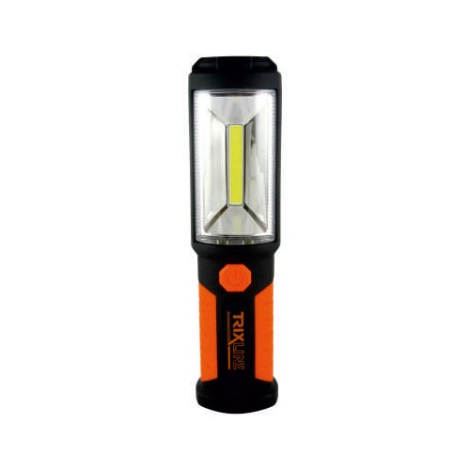 LED Baterijska svetilka LED+COB/3W/3xAA oranžna