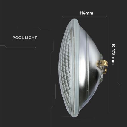 LED Bazenska žarnica LED/8W/12V IP68 modra