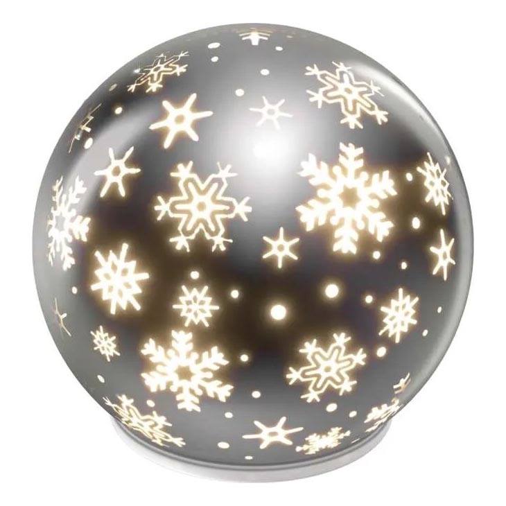 LED božična dekoracija, 0,3 W, napajanje 3×AA, krogla Ø 12 cm