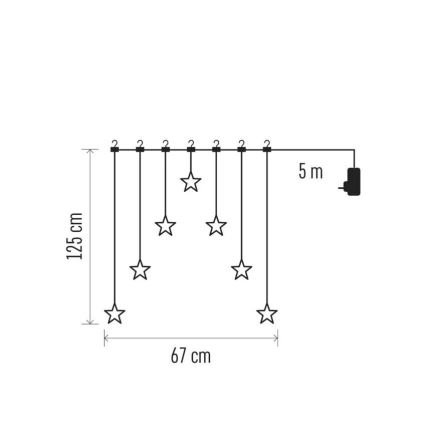 LED božična dekoracija, 0,3 W, napajanje 3×AA, krogla Ø 12 cm
