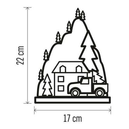 LED Božična dekoracija 10xLED/2xAA bež