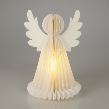 LED božična dekoracija 12xLED/3xAA 38 cm topla bela angel