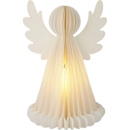 LED božična dekoracija 12xLED/3xAA 38 cm topla bela angel
