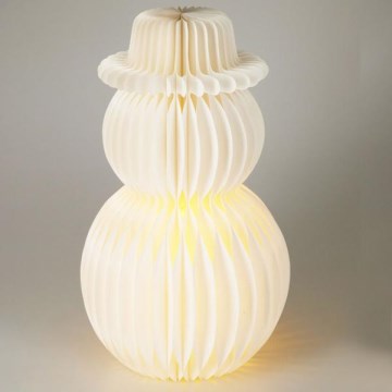 LED božična dekoracija 12xLED/3xAA 39 cm topla bela snežak