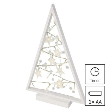 LED Božična dekoracija 15xLED/2xAA drevo