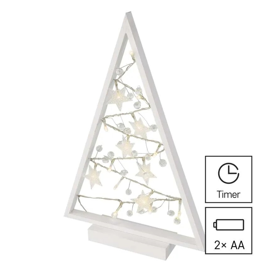 LED Božična dekoracija 15xLED/2xAA drevo