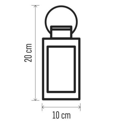 LED Božična dekoracija 1xLED/3xAAA črna