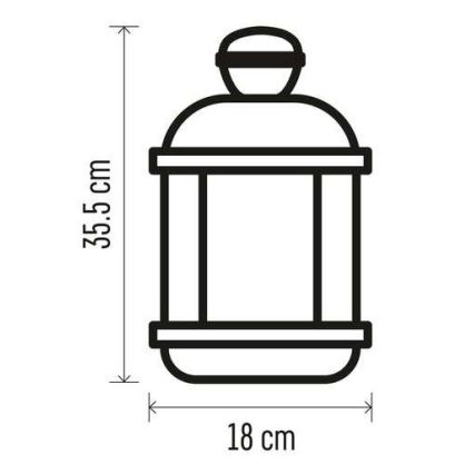 LED Božična dekoracija 1xLED/3xAAA črna