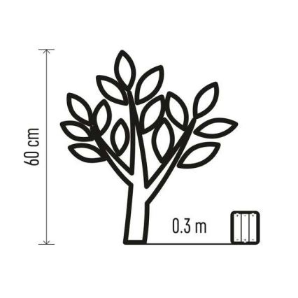 LED Božična dekoracija 24xLED/3xAA