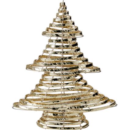 LED božična dekoracija 30xLED/3xAA 40 cm topla bela smrečica/zlata