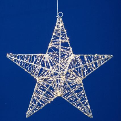 LED božična dekoracija 320xLED/230V 45 cm topla bela zvezda