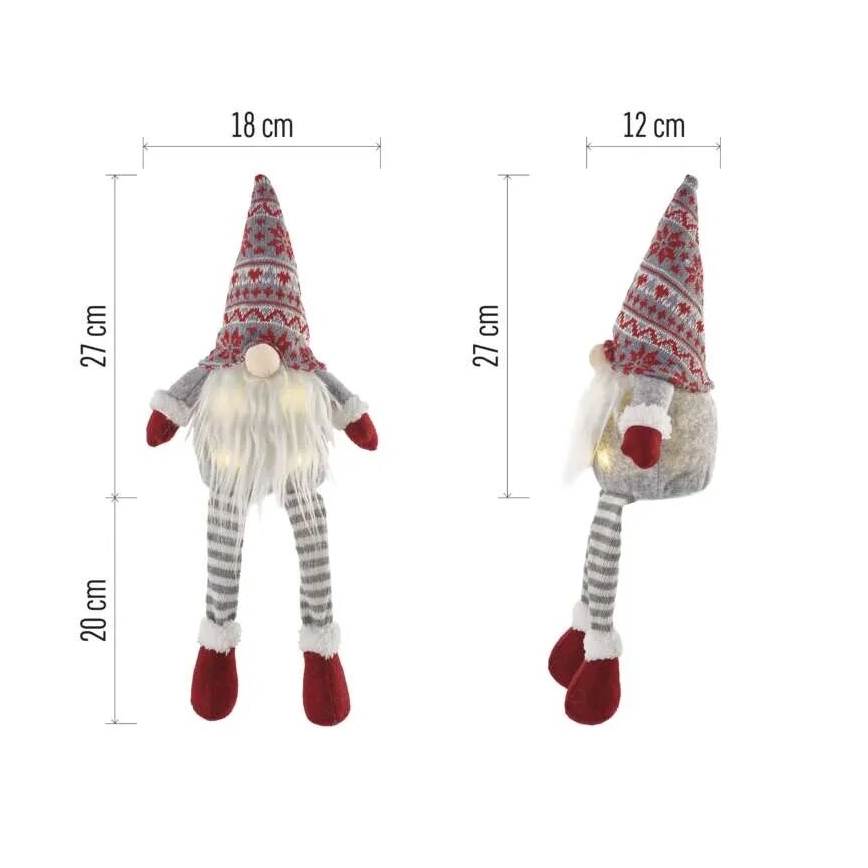 LED Božična dekoracija 4xLED/3xAA elf