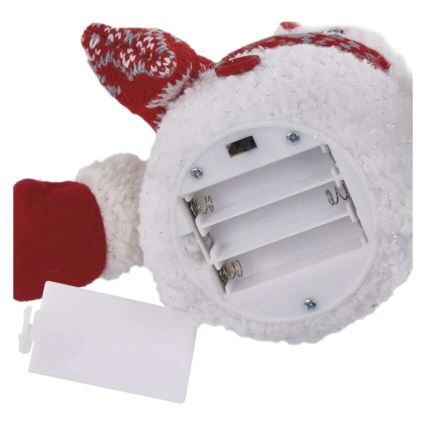 LED Božična dekoracija 4xLED/3xAAA snežak