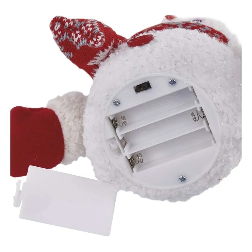 LED Božična dekoracija 4xLED/3xAAA snežak