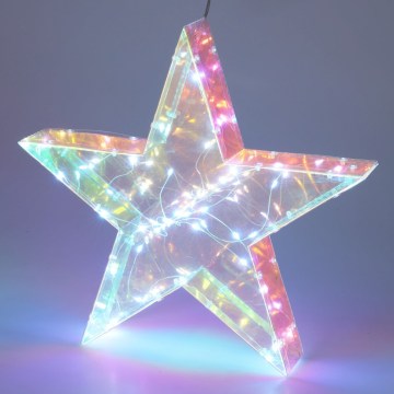 LED božična dekoracija 50xLED/3xAA 40 cm topla bela zvezda