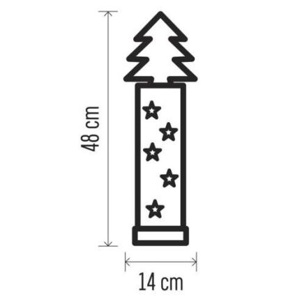 LED Božična dekoracija 5xLED/2xAA drevo